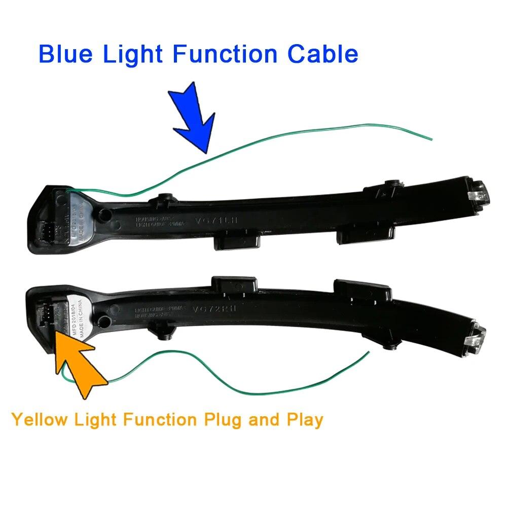2PCS For VW Golf 7 MK7 GTI Smoked Dynamic Side Mirror Blinker Turn Signal Light For Volkswagen Rline Sportsvan Side Mirror Light