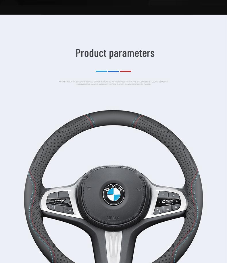 BMW X1 2025 Steering Wheel Cover, All-Season, Sweat-Absorbent, Non-Slip