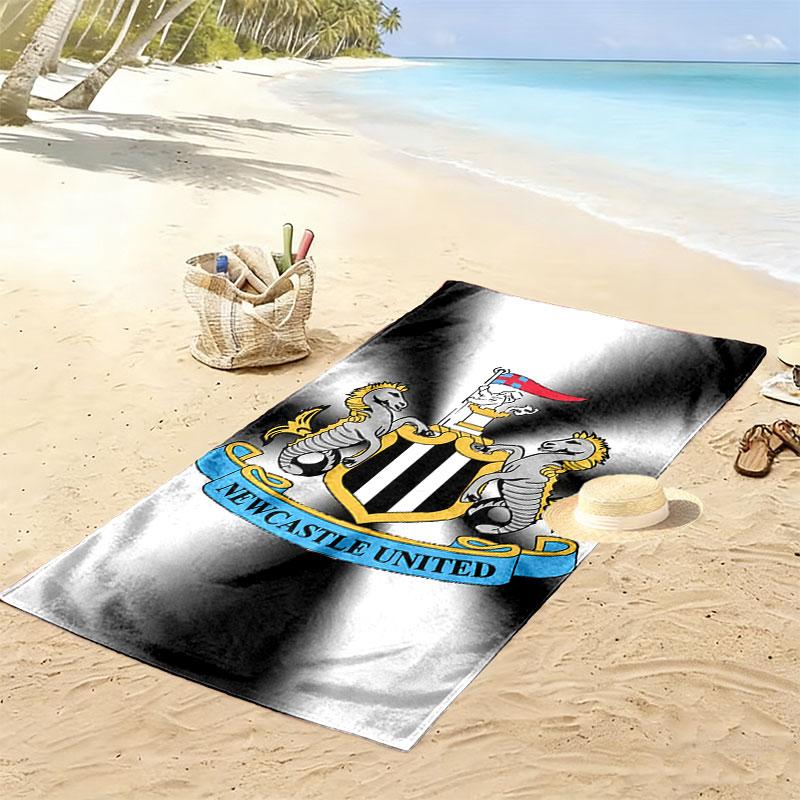 Telo Mare con Stampa Logo NUFC, Grande Morbido Asciugatura Rapida per Spiaggia Campeggio Nuoto
