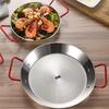 Nonstick Surface Seafood Plate Flat Bottom Snack Plate Heavy Duty Stainless Steel Pan  Home Kitchen
