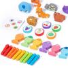 8 in 1 Montessori Toy Shape Sorter Wooden Puzzle Shape Matching Toys Kids Matching Game Learn Educational Toy for Toddlers Gift