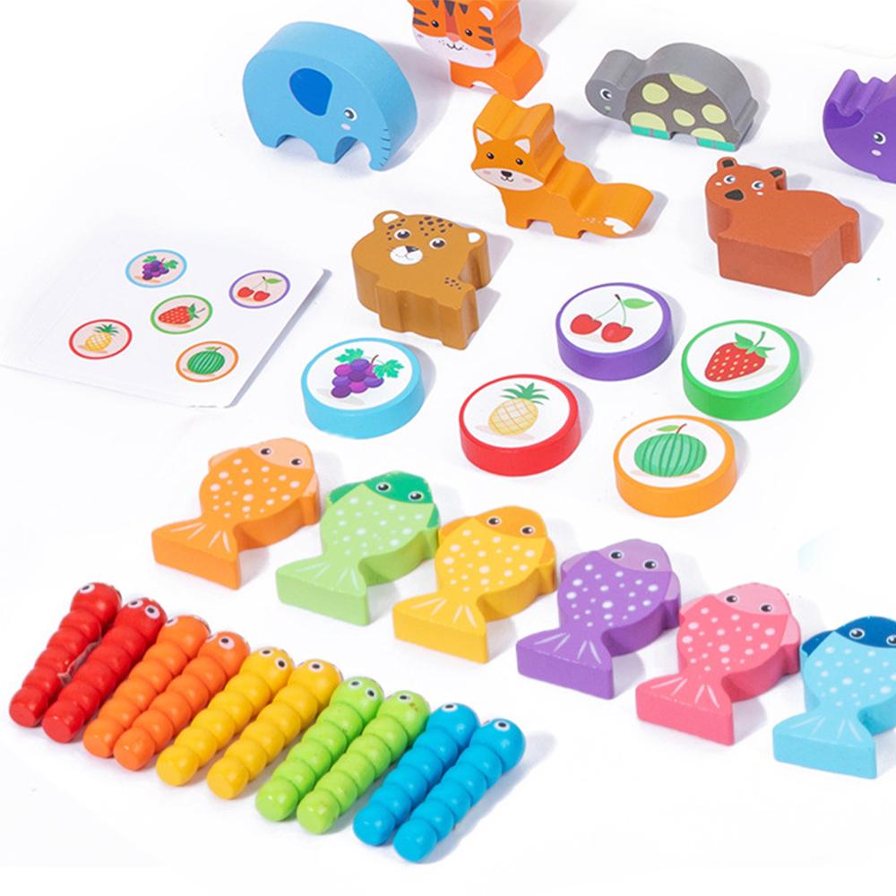8 in 1 Montessori Toy Shape Sorter Wooden Puzzle Shape Matching Toys Kids Matching Game Learn Educational Toy for Toddlers Gift
