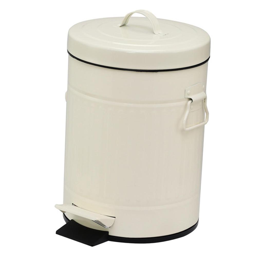 Step Trash Can Anti Slip Base Waste Basket Dustbin Foot Pedal Garbage Bin for Entryway Restroom Toilet Laundry Room Apartment