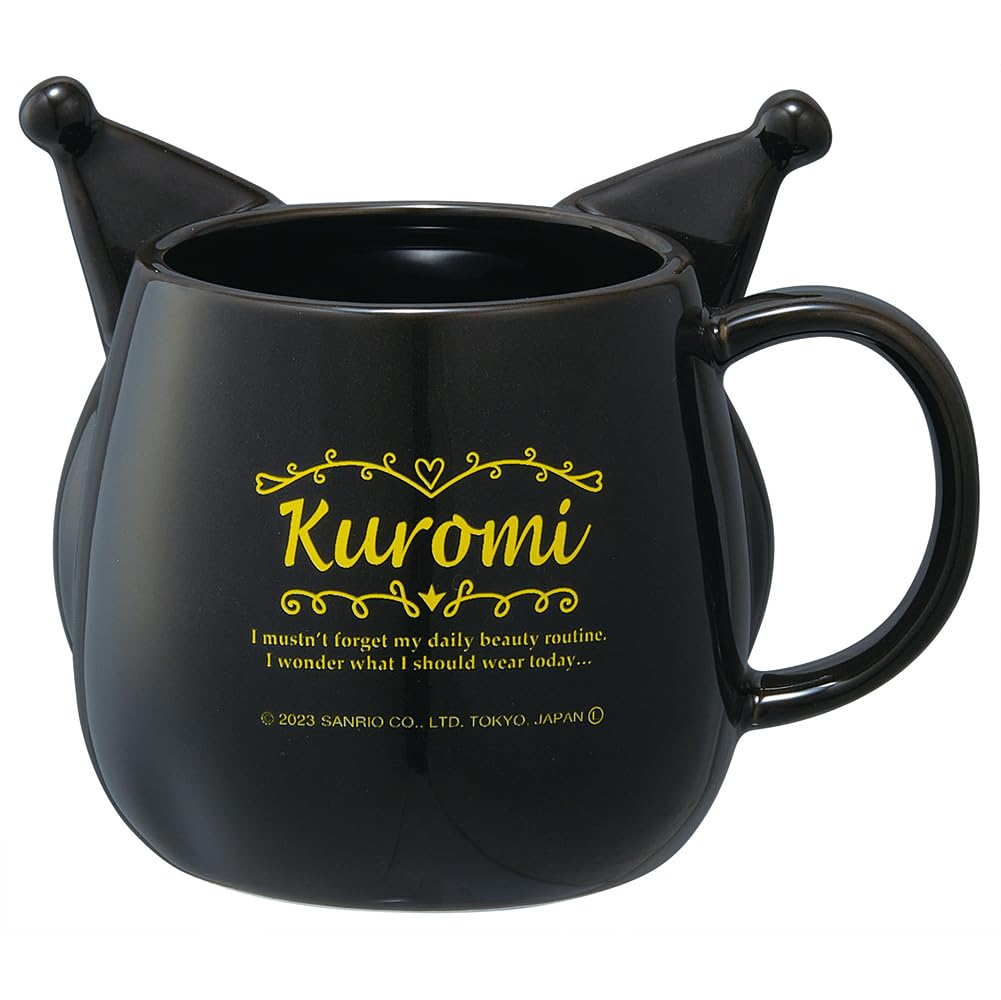 Skater Ceramic Mug 390ml Kuromi Sanrio Die-cut CHMGD4-A