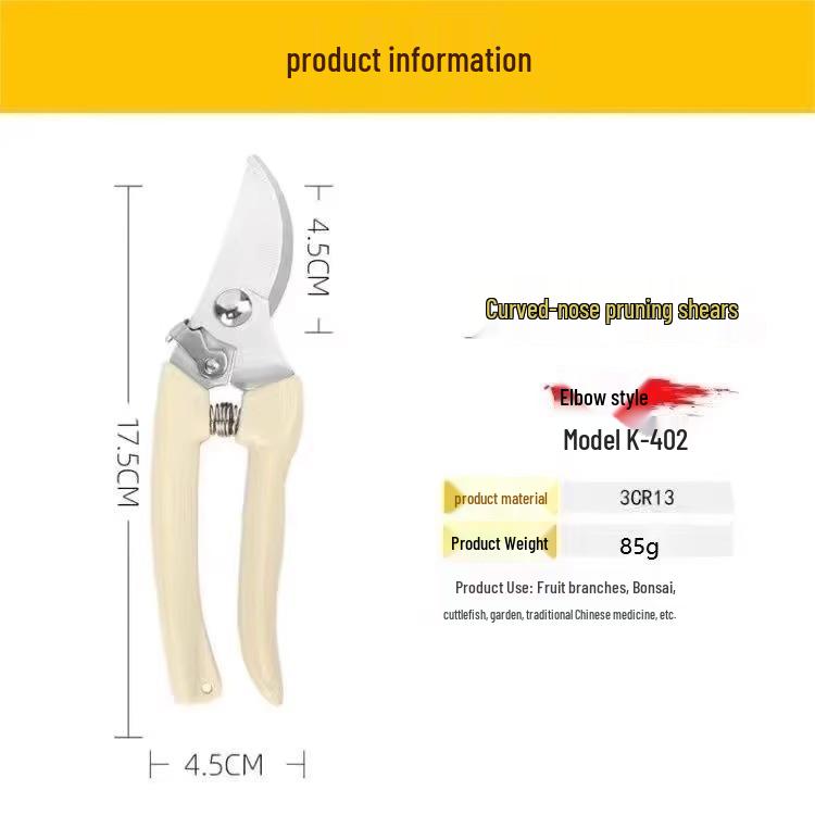 Garden Pruning Shears for Flowers, Trees, and Grafting - Spare Spring, Labor-saving Design, Cuts Thick Branches, Ideal for Fruits and Vegetables.