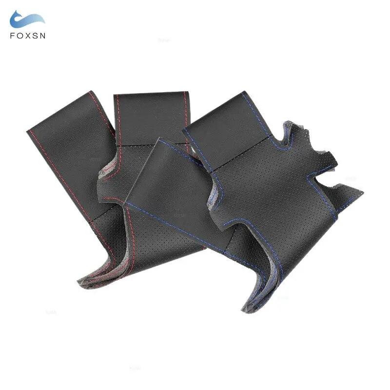 Warkocze na kierownicy dla Kia Carnival II Grand Carnival 2006 - 2014 kierownica samochodu ręcznie szyte skórzane wykończenie