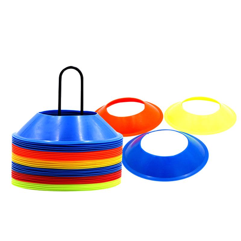Sports Training Cones and Marker Discs for Football and Basketball with Large and Round Mouth Ball Holders
