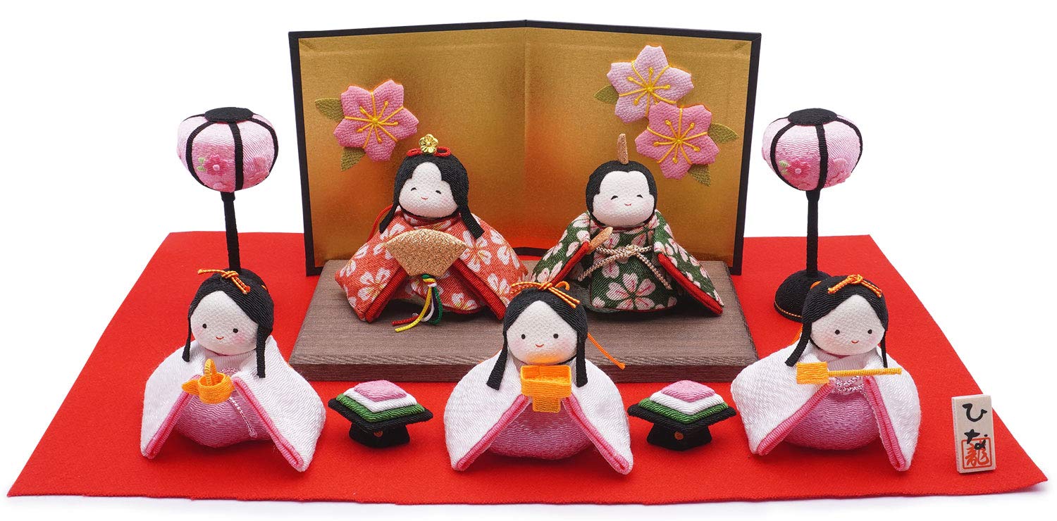 

Набор декораций для складывающегося экрана Ryukodo Poteri Hina (Рюкодо) 5-местный (вишня в цвету) 1-886