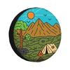Custom Mountain Camper Adventure Camping Spare Tire Cover for Wrangler 4WD 4x4 RV Car Wheel Protector 14" 15" 16" 17" Inch