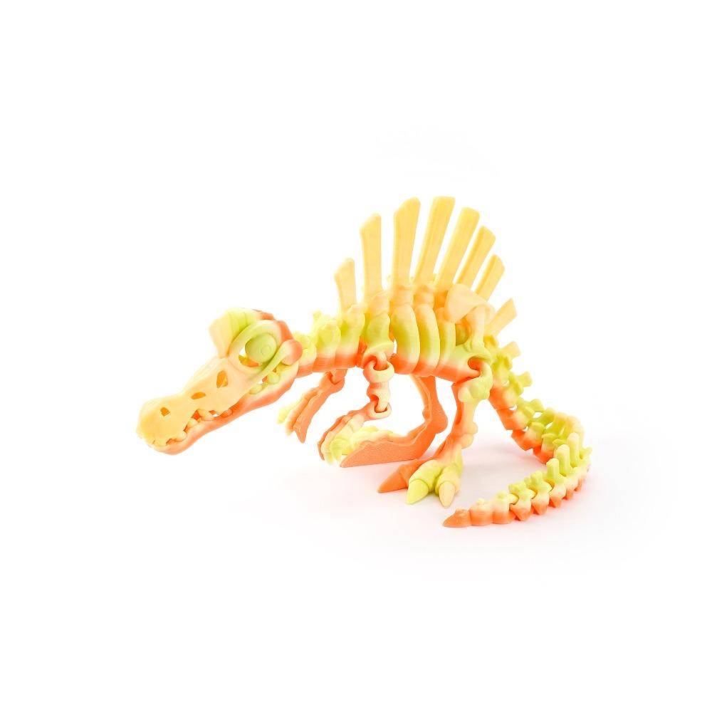 Multi-Color 3D Printed Echinosaurus Dinosaur Mini Size Bone Model Movable Dragons Figurine Movable Joints Desktop Craft
