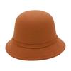 British Style Versatile Solid Color Felt Hat Elegant High Sense Dome Hat Retro Flower Pot Hat