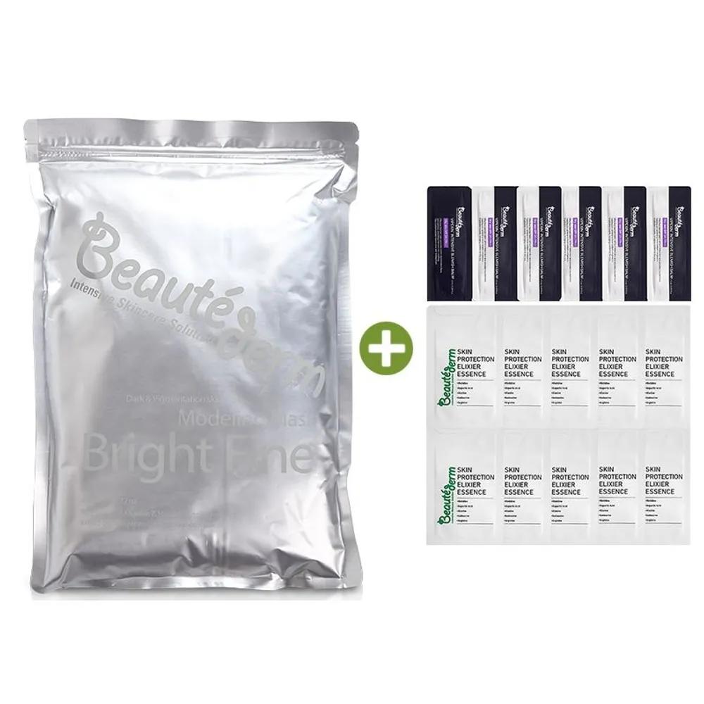 BEAUTEDERM Bright Fine Modeling Mask Pack 1kg + 35ml Best Sample Nourishing Moisture Hydration Skin Texture Refinement