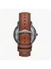 Men's Automatic Mechanical Watch with Leather Strap, Three-Hand Design, Stainless Steel Case/Scratch-Resistant Glass ME3161