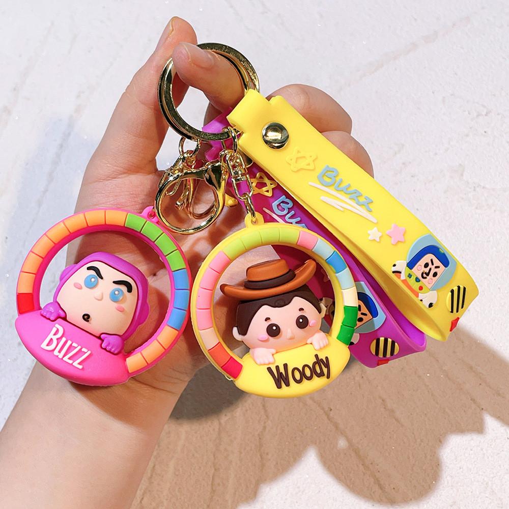 Adorable 2024 Cartoon Toy Story Buzz Lightyear Keychain Cute Figure For Kids Gifts