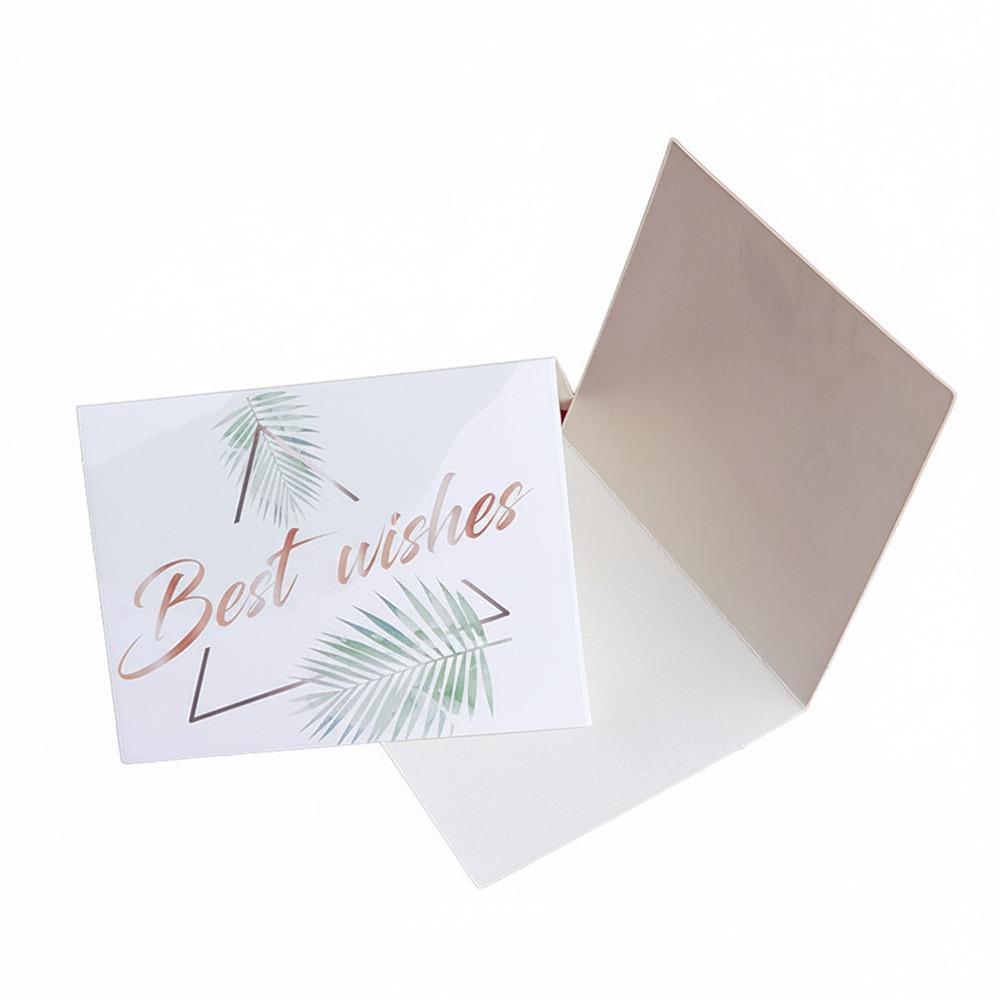100PCS Multicolor Thank You Card Floral Pattern Package Decoration Gretting Cards Business Package I Love You Best Wishes Card