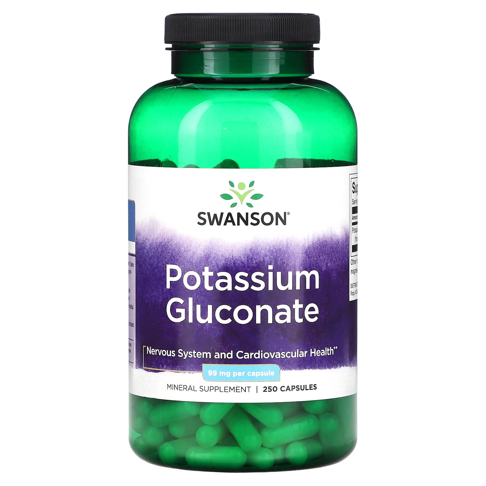 

Potassium Gluconate, 99Mg, 250 Capsules