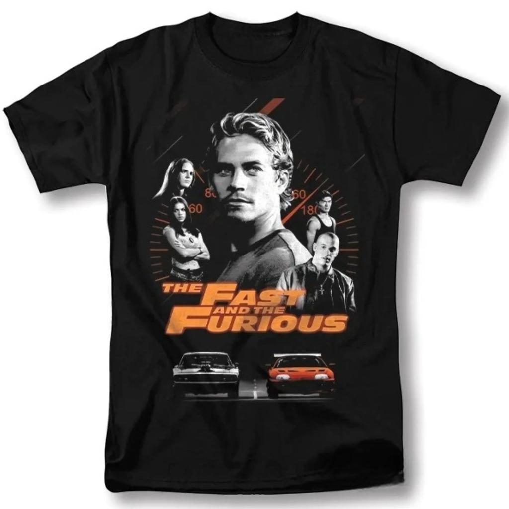 Camiseta Rápido y Furioso 90s Póster de Película Diseño Gráfico Clásico Vintage Camiseta para Hombre Algodón Prue Camisetas Streetwear Top Oversize