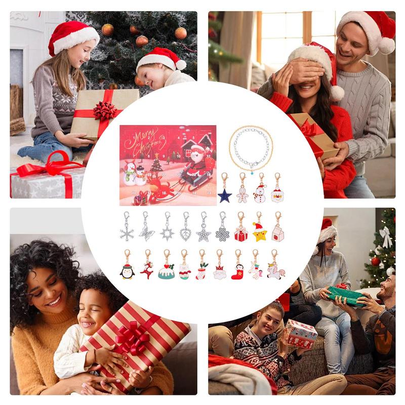 Advent Bracelet 2025 Countdown Calendar Bracelet Making Set Christmas Jewelry Making Kit Bracelet Making Toy For Girls Kids