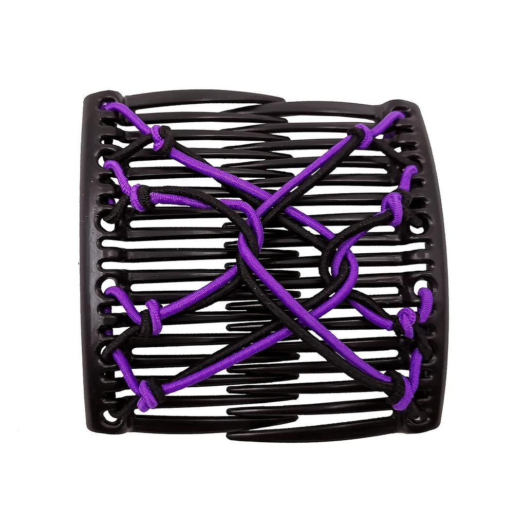 Magic Hair Claws Tuck Comb Updo Elastic  Hair Clip Stretchy Knotted Double Comb Elastic Hair Combs Ponytail Holder Barrettes
