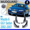 Mudguards Fit for Mazda 6 GG1 Saloon Sedan 2002 2003 2004 2005 2006 2007  Car Accessories Mudflap Fender Auto Replacement Parts