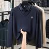 Designer Original Herren Poloshirt Kariertes Revers Fake Two-Piece Herbst Neues Print Langarm T-Shirt Business Casual Herrenmode