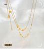 French Retro Star Tassel Pendant Necklace: Women's Titanium Steel Clavicle Chain Jewelry.