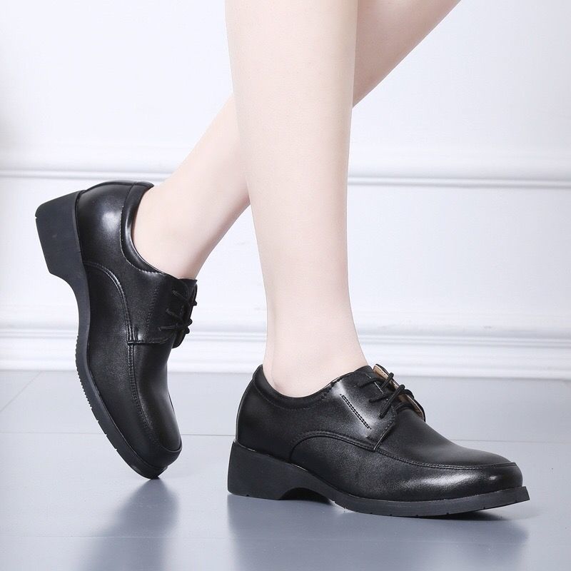 Police Leather Shoes Men And Women Business Formal Wear Leather Shoes Casual Breathable Single Shoes Security Duty Tooling Shoes