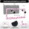Cute Pink Strawberry License Plate Frames Holder - 2 Pack Fruit Pattern License Plate Holder Universal Aluminum Metal Rust-Proof Waterproof Car
