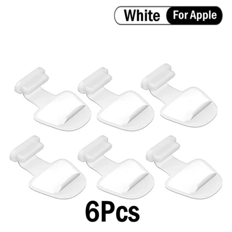 6PCS Charging Port Anti-Dust Dirt Dust Plug For iPhone Samsung USB Type-C Port Protector Silicone Dustplugs Cover Anti-Lost Cap