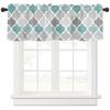 Window Top Curtain Fashion Printing Light Blocking Valance Short Curtain for Home Use 137x45cm