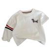 Kids Spring Autumn Long Sleeve Round Neck Cartoon Bear T Shirt for Boys and Girls