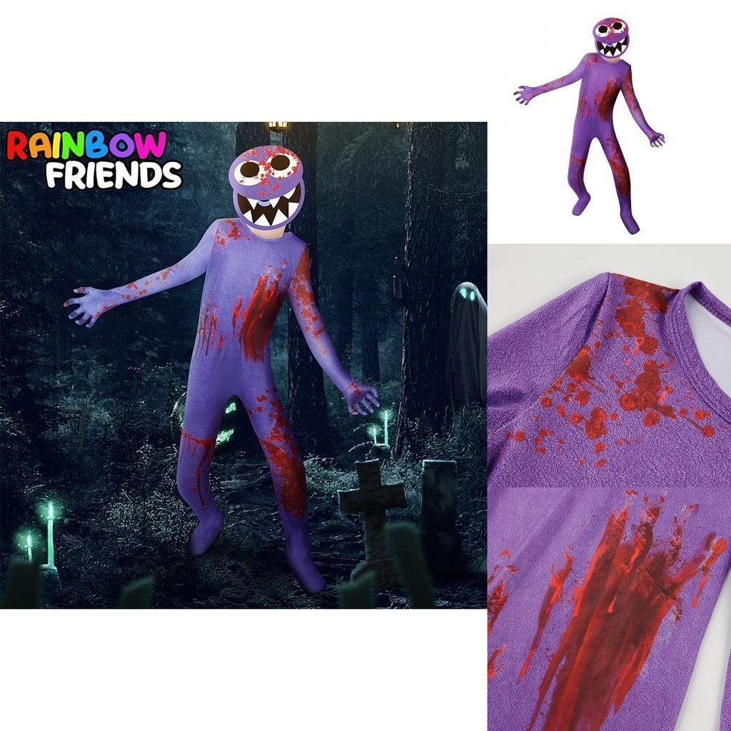Kinder Roblox Rainbow Friends Cosplay Jumpsuit Kostüm für Halloween und Partys