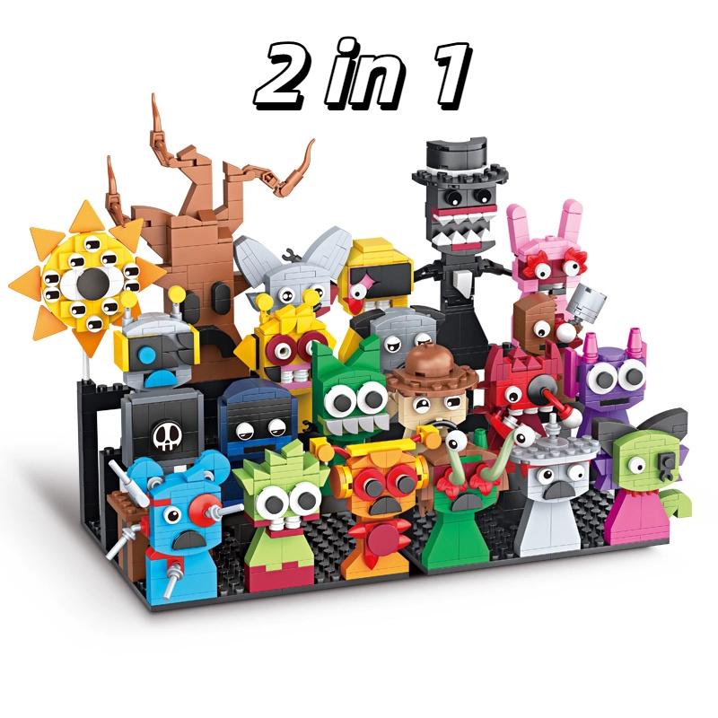 Non-Toxic Moc Game Sprunki Building Blocks Horror Anime Music Game 2 In 1 Friends Figures Bricks Toys Sets Birthday Christmas Gifts
