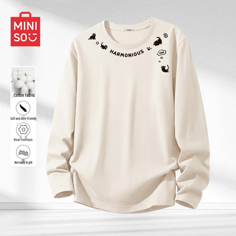MINISO Men s Pure Cotton Long Sleeve T-Shirt L