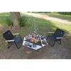 Captain Stag Uc 0599 [outdoor Table  Bonfire Table  Stainless Steel Bonfire Round Table With Storage Bag]