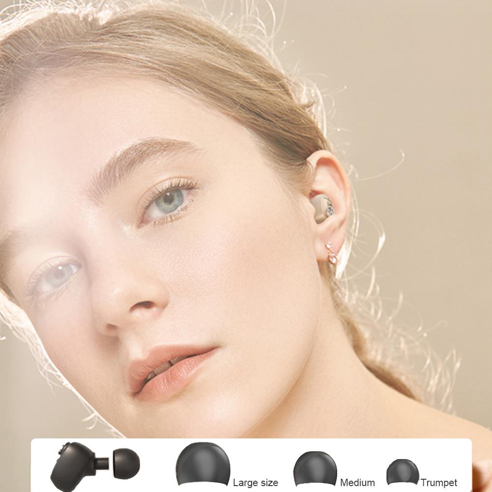 Mini Rechargeable Hearing Aids Digital Hearing Aid Sound Amplifier for Deafness Elderly High Power Noise Reduction