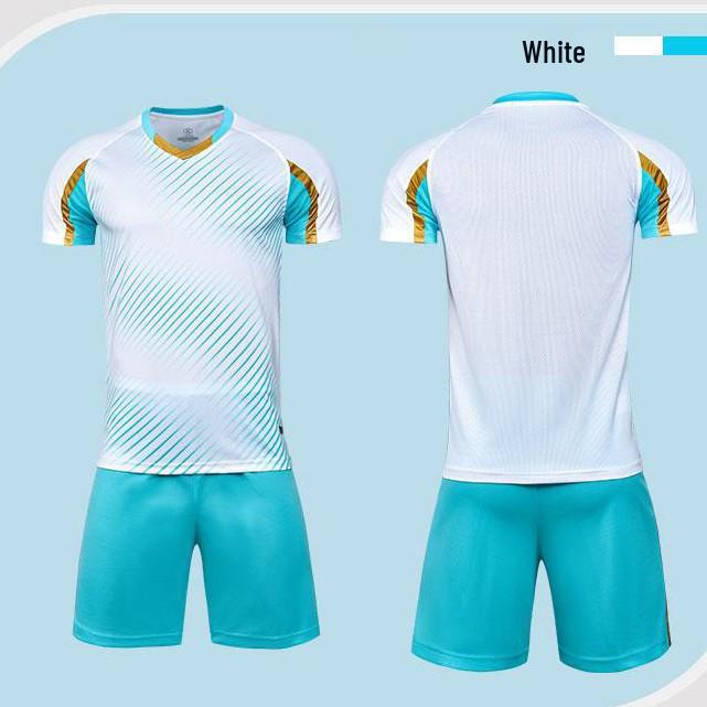 Unisex bedruckter Fußballteam-Trainingsanzug - für Erwachsene & Kinder, kurzärmelig, atmungsaktives Material
