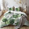 Comforter Green Leaves Christmas Gifts Pet Dog Bedding Set Polyester Suitable For Children And Adults 3-Piece Set Plant