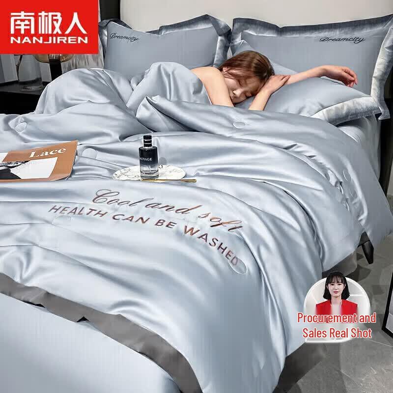 Nanjiren Antibacterial Cooling Ice Silk Summer Quilt
