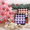 16pcs Christmas Sphere Ornament Collections Unique Christmas Tree Hanging Baubles Ornament For Seasonal