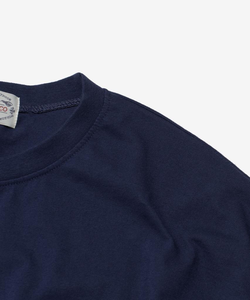 Wogseuaenko Layered Washed Short Sleeve T-Shirt (Navy)