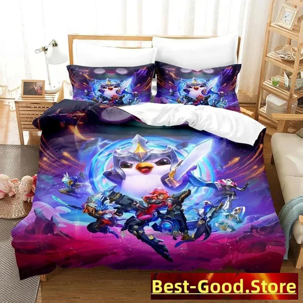 3D Game Teamfight Tactics Bedding Set Single Twin Full Queen King Size Bed Set Adult Kid Bedroom Duvetcover Sets Home Textiles