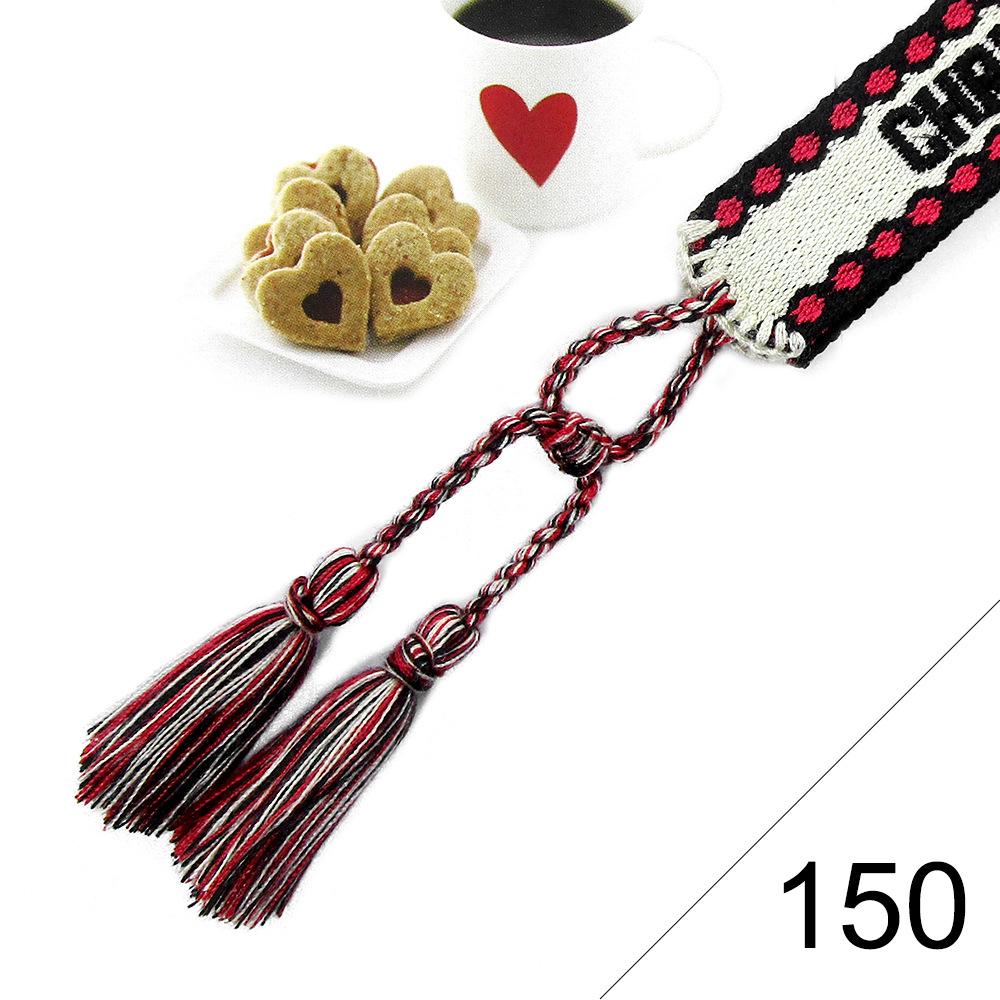 Custom Bohemian Embroidered Bracelet with Tassel and Woven Rope - Handmade Jewelry for Couples and Women