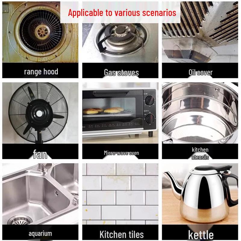 Japanese Kitchen Range Hood Heavy Oil Cleaner: Powerful Stain Removing & Descaling Agent