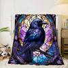 Eerie Raven Skull Artwork Blanket Flannel Blanket Throw Blanket Sofa Cover Blanket Soft Premium Blanket Picnic Blanket Tv Blanket Gifts