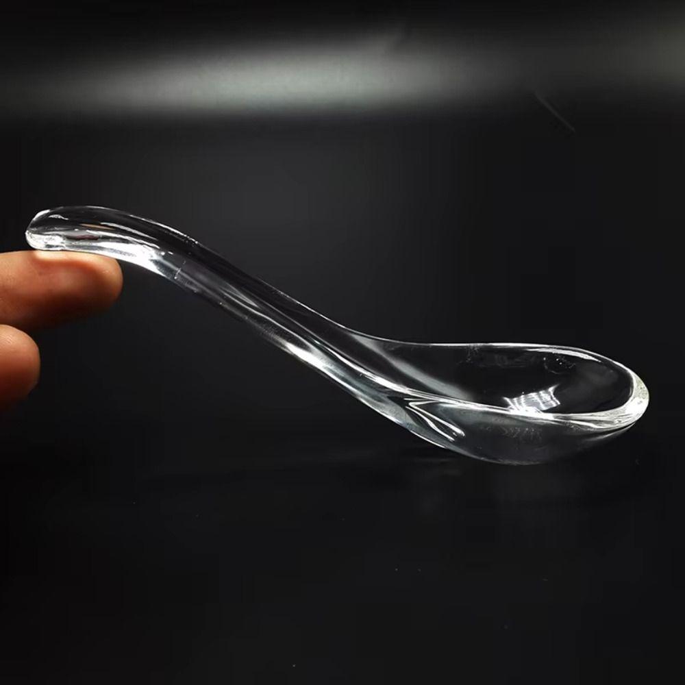Exquisite Condiment Spoons Transparent Serving Spoons Kitchen Accessories Dessert Teaspoons  Party