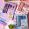 Portable 6-in-1 Stationery Set Cartoon Rabbit Bear Student Stationery Bag Pencil Eraser Sharpener Kindergarten School Supplies