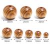 Kerek Tuja Fa Csíkos Gyöngyök Környezetbarát Fa Laza Távtartó Gyöngyök Ékszerkellékek Készítéséhez DIY 6-30mm