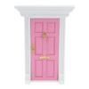 1:12 Ușă din Lemn pentru Păpuși Ușă Miniatură Exquisită Model Mobilier Jucărie pentru Joc de Rol Roz
