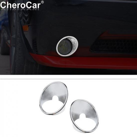 Fits for 2009-14 Dodge Challenger Front Fog Light Lamp Trim Exterior Accessories